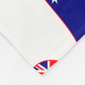 Funky Australia Herz Flag Red Border gefixt Fleecedecke (Ecke)