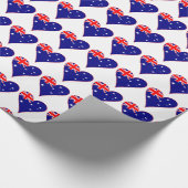 Funky Australia Herz Flag Red Border gefixt Geschenkpapier (Ecke)