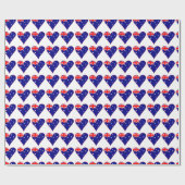 Funky Australia Herz Flag Red Border gefixt Geschenkpapier (Flach)