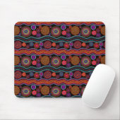 Funky Australian Dot Painting Mouse Pad Mousepad (Mit Mouse)
