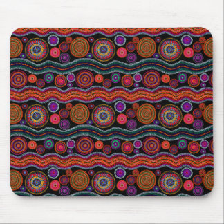 Funky Australian Dot Painting Mouse Pad Mousepad
