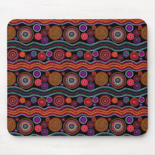 Funky Australian Dot Painting Mouse Pad Mousepad (Vorne)
