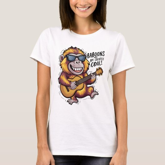 Funky Baboon Jam Session T-Shirt (Vorderseite)