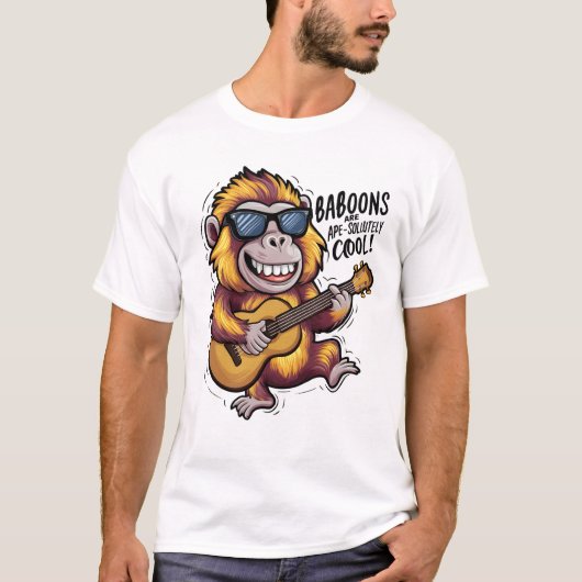 Funky Baboon Jam Session T-Shirt (Vorderseite)
