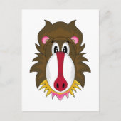 Funky Baboon Postcard Postkarte (Vorderseite)