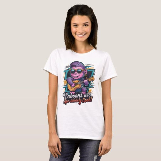 Funky Baboon Rockstar T-Shirt (Vorne ganz)