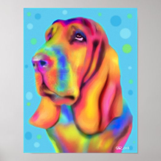 Funky Basset Hound Poster (Vorne)