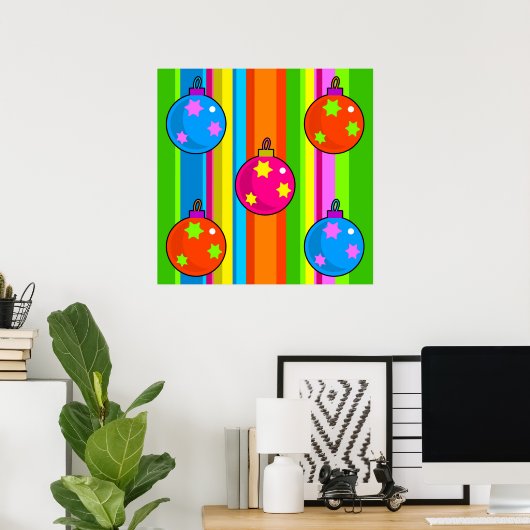 Funky Baubles Poster (Heimbüro)