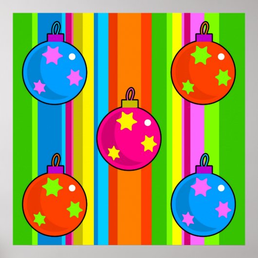 Funky Baubles Poster (Vorne)