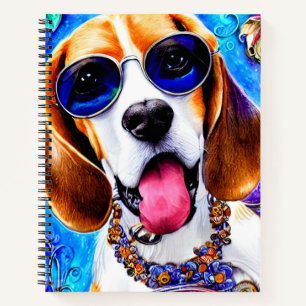 Funky Beagle Dog Notizblock