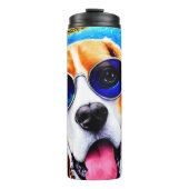 Funky Beagle Dog Thermosbecher (Vorderseite)