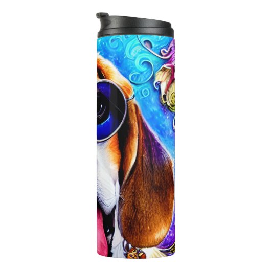 Funky Beagle Dog Thermosbecher (Nach rechts gedreht)