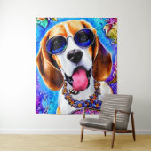 Funky Beagle Dog Wandteppich (Beispiel)