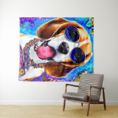 Funky Beagle Dog Wandteppich (Beispiel (Horizontal))