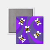 Funky Bees Magnet (Vorderseite/Rückseite)