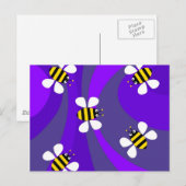 Funky Bees Postkarte (Vorne/Hinten)