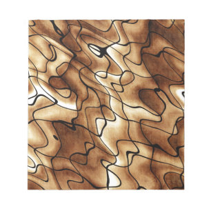 Funky Beige Pattern Notizblock