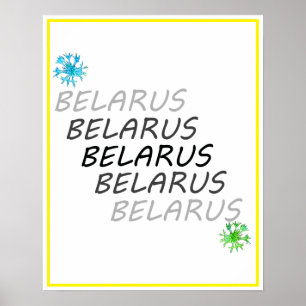 Funky Belarus Беларусь Kornblumenposter Poster
