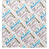 Funky Belarus Б е л а с р у ь Blume Duschvorhang (Vorderseite)