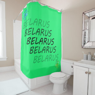 Funky Belarus Б е л а с р у ь Blume Duschvorhang