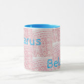 Funky Belarus Folk Cross Stitched Muster Tasse Cup (Zentrum)