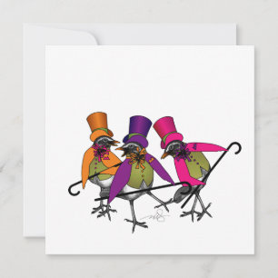 Funky Bird Boogie Party Einladung