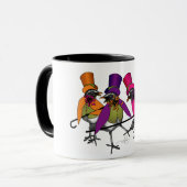 Funky Bird Boogie Party Tasse (Vorderseite Links)