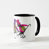 Funky Bird Boogie Party Tasse (VorderseiteRechts)