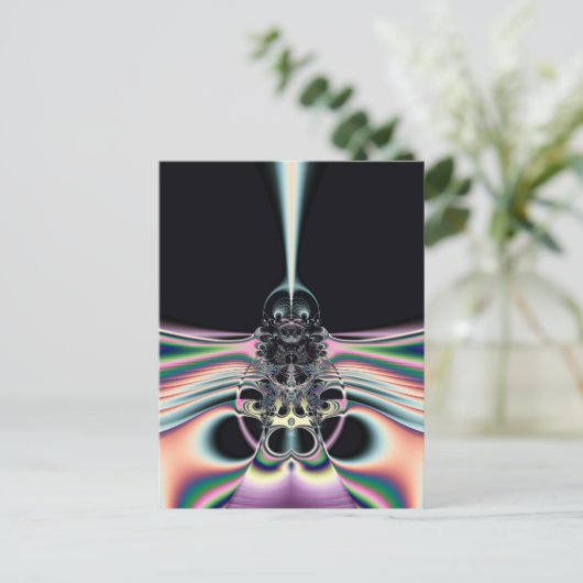 Funky Bird Postkarte (Stehend Vorderseite)