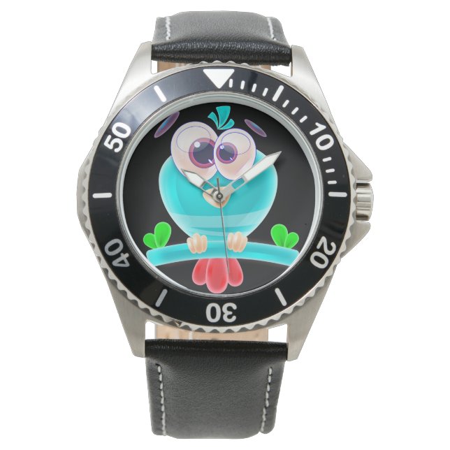 Funky Birdie Armbanduhr (Vorderseite)