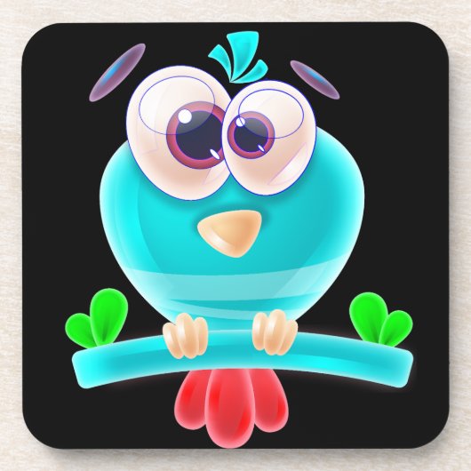 Funky Birdie Chill Untersetzer (Vorderseite)