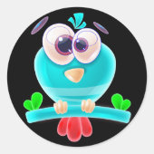 Funky Birdie Groove Sticker (Vorderseite)