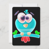 Funky Birdie Party Invite Card Einladung (Vorderseite)