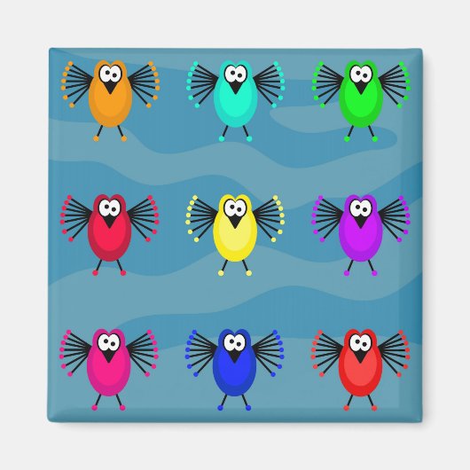Funky Birds Magnet (Vorne)