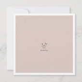 Funky Birds Modern Family Couples Baby Shower Tan Einladung (Rückseite)