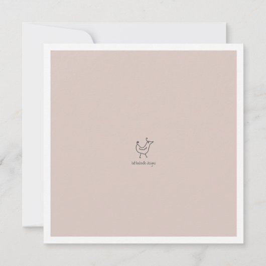 Funky Birds Modern Family Couples Baby Shower Tan Einladung (Rückseite)