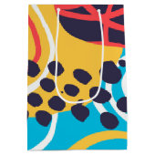 Funky Birthday Doodles Abstrakt Mittlere Geschenktüte (Rückseite)