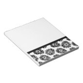 Funky Black and White Floral Notizblock (angewinkelt)