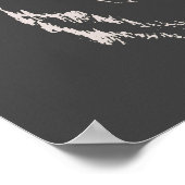 Funky Black and White Wolf Face Kopfskizze Poster (Ecke)