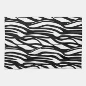 Funky Black and White Zebra Print Geschirrtuch (Horizontal)