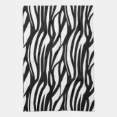 Funky Black and White Zebra Print Geschirrtuch (Vertikal)