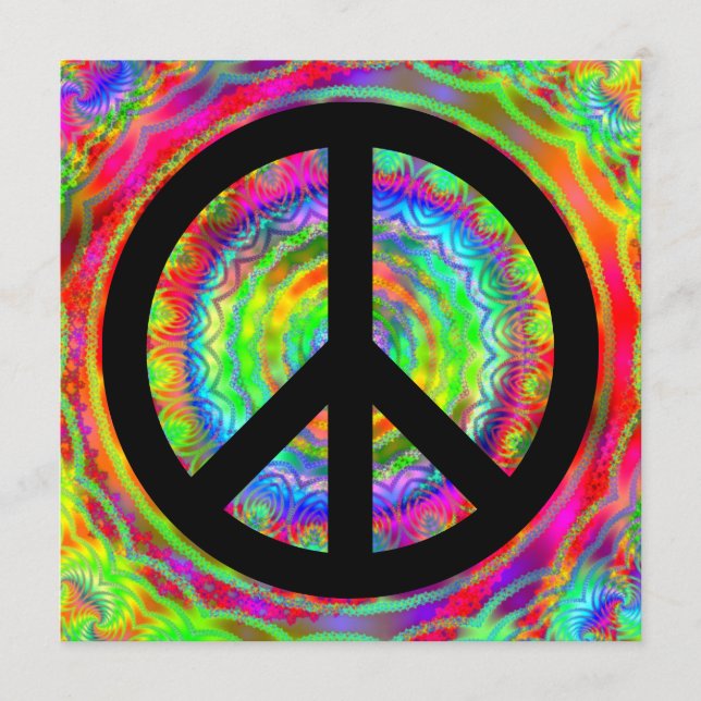 Funky Black Peace Sign (Vorderseite)