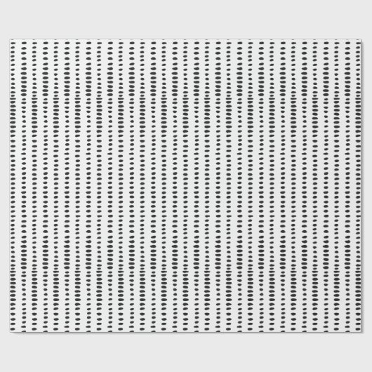 Funky, Black & White Abstrakt Pattern Geschenkpapier (Flach)