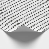 Funky, Black & White Abstrakt Pattern Geschenkpapier (Ecke)