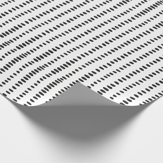 Funky, Black & White Abstrakt Pattern Geschenkpapier (Ecke)
