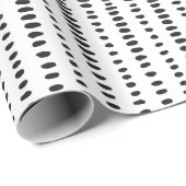 Funky, Black & White Abstrakt Pattern Geschenkpapier (Rolleneckpunkt)