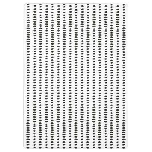 Funky, Black & White Abstrakt Pattern Klemmbrett (Rückseite)