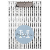 Funky, Black & White Abstrakt Pattern Klemmbrett (Vorderseite)