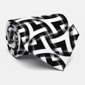 Funky Black & White Fashion Halsband Krawatte (Gerollt)