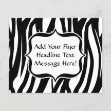 Funky Black/White Zebra Monogram
